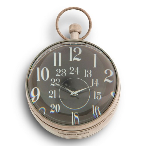 Pocket Travel Desk Clock 4.5" Silver Finish Eye of Time Nautical Watch Decor New - 第 1/8 張圖片