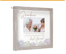  Grandma Best Friend Malden Sun Washed Wood Frame Holds 4x6 Photo Mother's Day