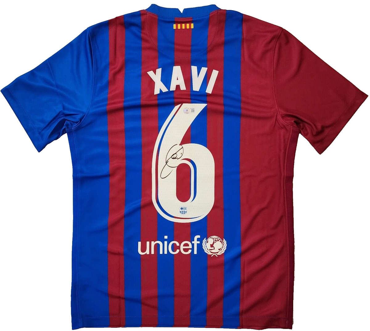 Xavi Hernandez Signed Nike Barcelona Jersey Spain BAS Xavi Hernandez Signed Nike Barcelona Jersey Spain BAS