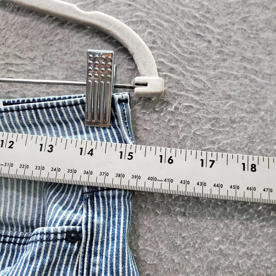 Levi's 女式短裤 28 蓝色条纹复古低腰短裤 Denizen — 第 3/4 张图片