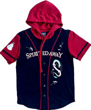Spirited Away Studio Ghibli Button up Hoodie Size LARGE Embroidered Graphic