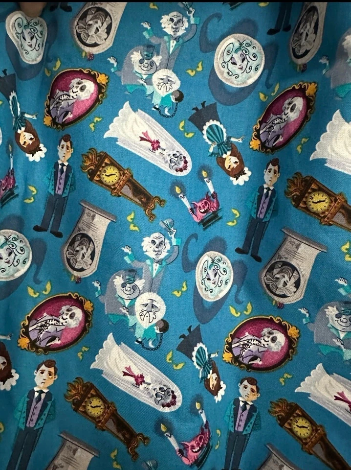 Сумка-тоут ручной работы Disney Haunted Mansion (синяя) многоразовая двусторонняя моющаяся - Изображение 2 из 4