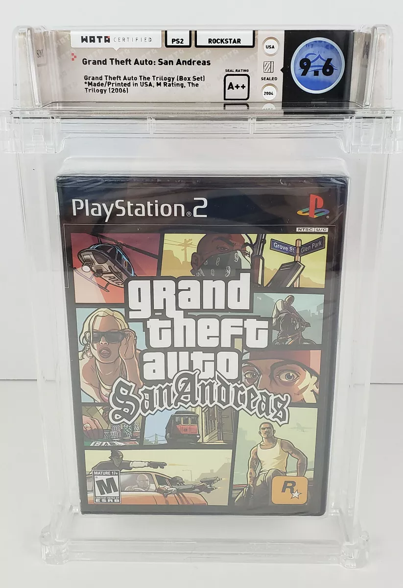 PS2 Playstation 2 GRAND THEFT AUTO: SAN ANDREAS WATA 9.6 Factory Sealed A++