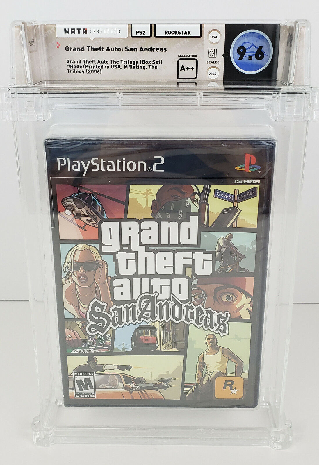 PS2 Playstation 2 GRAND THEFT AUTO: SAN ANDREAS WATA 9.6 Factory Sealed A++