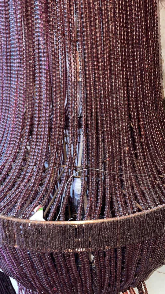 Glass Beaded Chandelier-Purple - Image 3 of 4