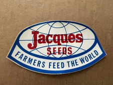 Vintage JACQUES SEEDS Farmers Feed The World Sticker
