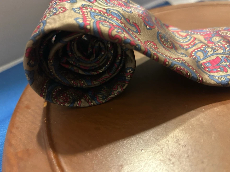 Corbata de cachemira 102 Madison marrón 100 % seda italiana hecha en EE. UU. Foto 3 de 4