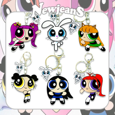 NewJeans Powerpuff Girls Acryl Keychain Keyring Plush Hanni Danielle ...