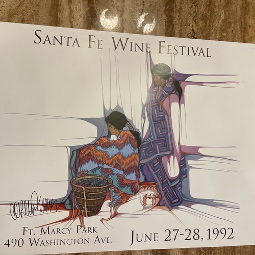 Amado M. Pena Jr Signed Poster From Santa Fe Wine Festival Second Annual - Picture 2 of 3