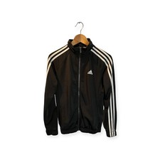 ADIDAS Track Top Women  s Size Small - Black , White, Full Zip, Pockets