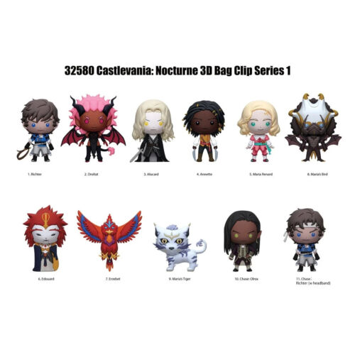 Castlevania NEW * Richter Clip - Chase * Nocturne Blind Bag Key Chain Monogram - Picture 5 of 6