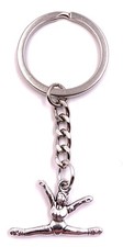 Portachiavi Arte Turner " Sportivo " Palestra Argento Metallo Ciondolo Fascino