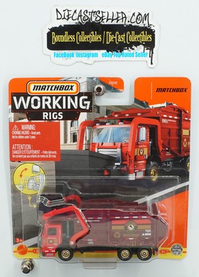 MATCHBOX WORKING RIGS 2022 GARBAGE KING XL RED TRUCK 13/16