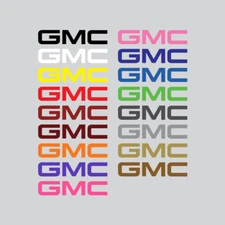 GMC Vinyl Decal Sticker (Set of 5)