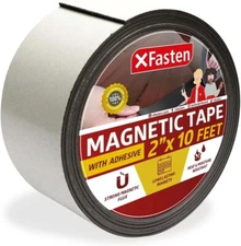 XFasten Strong Magnetic Tape for Whiteboard, 2-Inch X 10-Foot Magnetic Tape S...