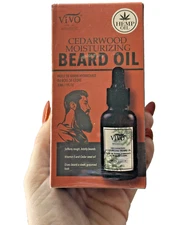 Vivo Per Lei Beard Oil W/ Hemp Oil Cedarwood Moisturizing 1 fl oz
