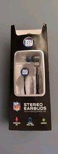 NEW YORK GIANTS Stereo Earbuds W/Handsfree MIC NFL OFFICIALLY LICENSED BRAND NEW