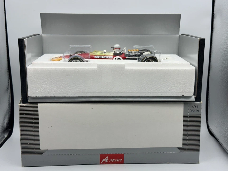 A Model Lotus 49B Mario Andretti, 1968 USA Grand Prix, 1:18, Excellent, Boxed - Image 2 of 4