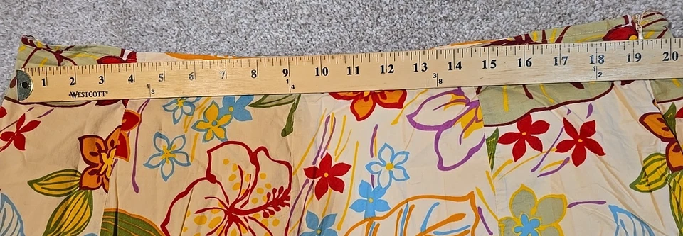 Izod Woman 100% Cotton Skirt Tropical Hawaiian Print Lined Colorful Women's 20W - Image 4 of 4