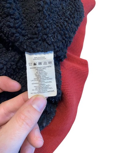 Vintage Oakley Hoodie Men's Large Red Fleece Lined Full Zip Y2K Surf Skate Beach - Picture 11 of 13