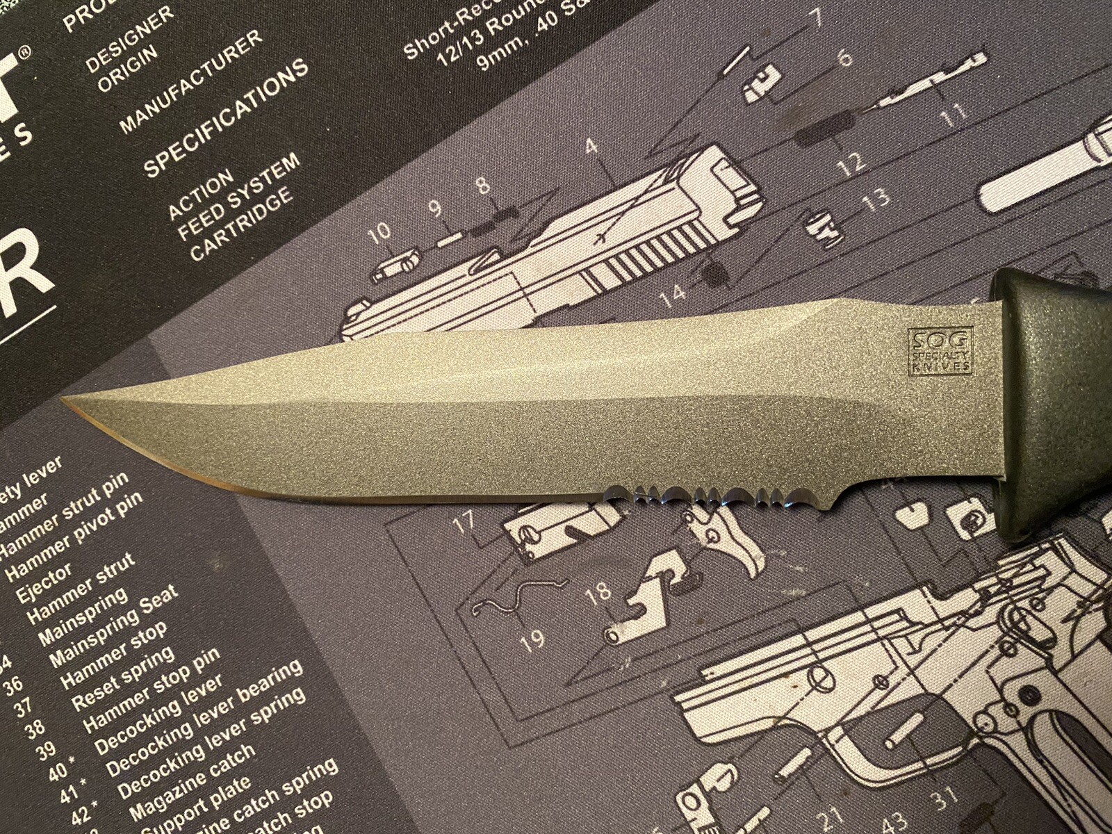 SOG S37 SEAL 2000 Fixed Blade Knife AUS6 Sheath SekiJapan eBay