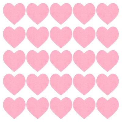 Corazones de fieltro pompones para manualidades 3.54"x3.54", rosa, paq. 100 - Imagen 1 de 4