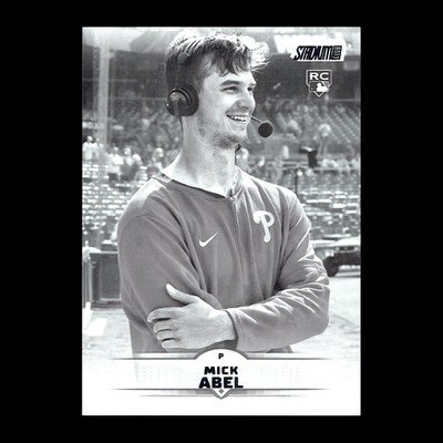 2025 Topps Stadium Club Mick Abel RC Black & White Phillies Twins Print Run 98