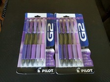 NIB - 2 Pilot G2 Colors of Creativity Gel Pen 0.7mm Fine Asst Purple 5/Pk each