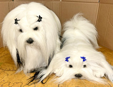 Pair of Avanti Lhasa Apso Plush Dog Applause & Jockline 1985 See Description
