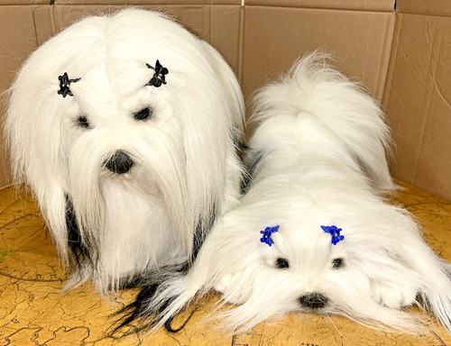 Pair of Avanti Lhasa Apso Plush Dog Applause & Jockline 1985 See Description