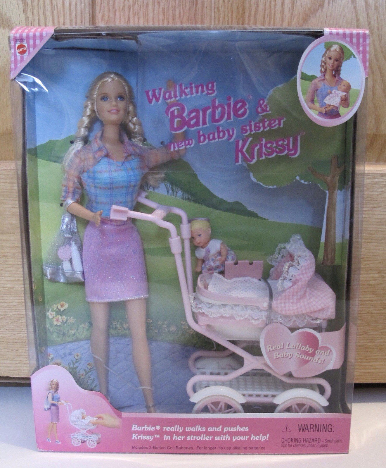 1999 Walking Barbie & Baby Sister  Krissy NIB