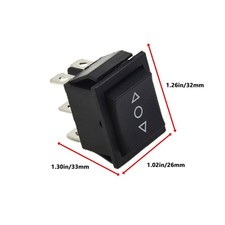 Wasserdichter Kippschalter IP65 – 250V/16A, Schwarz, Rechteckig, Für Elektroprojekte & Ersatz