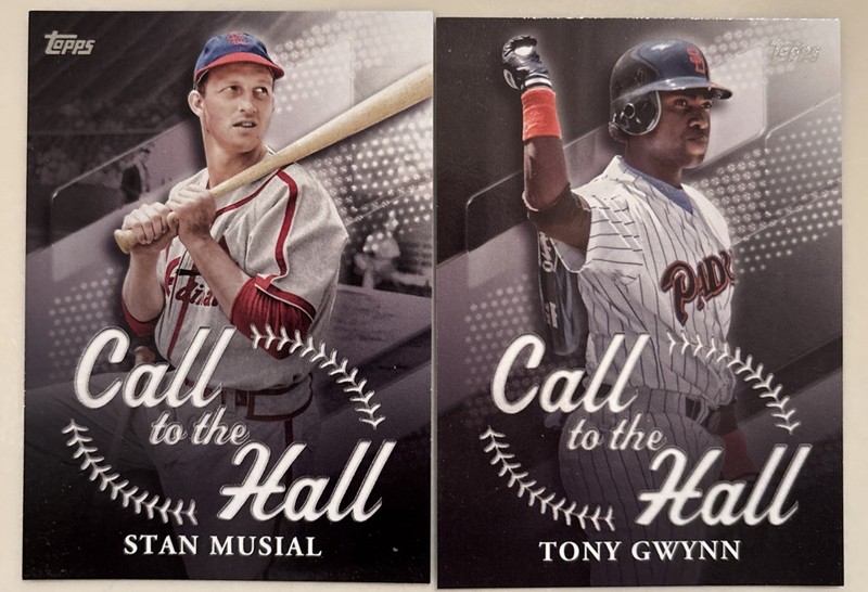 2025 Topps /Call To The Hall Lot Of 2/ Stan Musial CTH-6, Tony Gwynn CTH-21