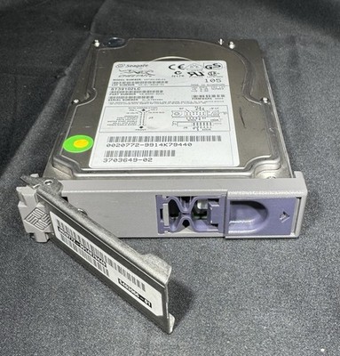 Sun 540-3881 9.1GB 10K RPM Ultra-1 SCSI Disk w/SPUD Bracket 370-3649 Seagate