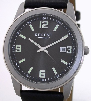 Klasse Regent F-845 TITAN Herrenuhr - 5 ATM WR - Datum antiallergisch Datum NEU