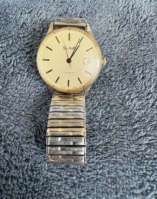 Slava Vintage mechanische Uhr - 21 Jewels, vergoldet, 36 mm