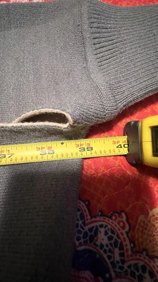 Mer море путешествий надежном один размер свитер бахрома серый слоновой кости шаль резинке рукав  - Изображение 3 из 4