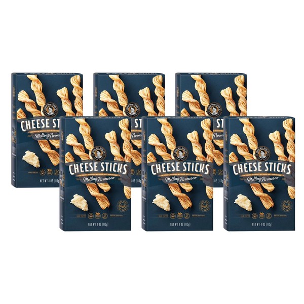 Palitos de queso parmesano derretido John Wm Macy's paquete de 6 bocadillos crujientes de 4 oz