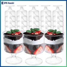 80 Stück Dessertbecher rund 60ml klar wiederverwendbar für Pudding Mousse