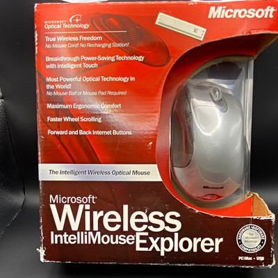 Microsoft Wireless IntelliMouse Explorer Optical USB Mouse Ergonomic Silver