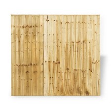 6ft x 6ft Green Closeboard / Featheredge Fence Panel -Minimum Order Of 5 Panels