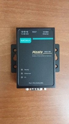 Moxa MGate MB3180 1 Port Modbus RTU ASCII to Modbus TCP Gateway RS-232 422 485