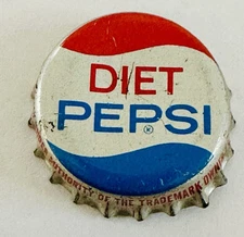 Vintage Diet Pepsi Soda Bottle Cap Cork Lined And Stamped DIET PEPSI WHS