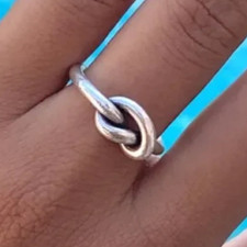 925 Sterling Silver, Solid Silver, Band Ring, Modern yet Ethnic Look, Knot Ring