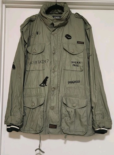 Chaqueta militar State of Flux Behind Enemy Lines para hombre grande verde San Francisco - Imagen 1 de 24