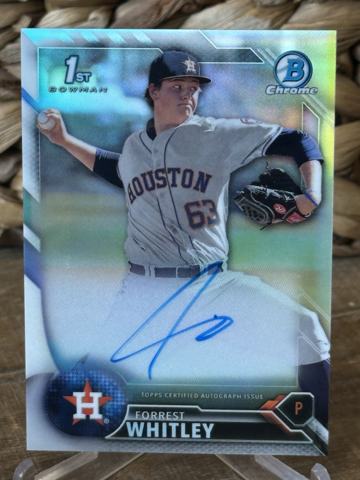 FORREST WHITLEY 2016 Bowman Chrome Draft #CDS-FW 1st Chrome Refractor Auto /499