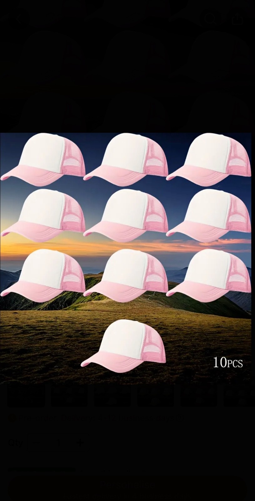 Custom 10 Pieces DIY Baseball Cap Embroidered Custom Printed Hat Unisex image 2