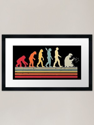 evolution welder Framed Art Print Framed Wall Art Poster Canvas Print Picture