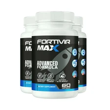 3-Pack Fortivir Max Capsules for Men, Fortivir Male Health Support -180 Capsules