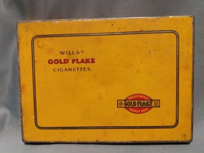 Blechdose WILL's GOLD FLAKES 50 Cigarettes W.D. & H. O. Wills Frankreich 1950